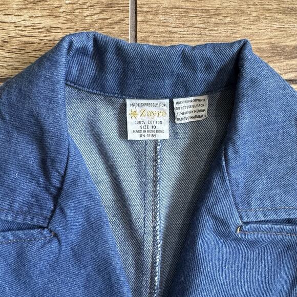 Vintage Denim Blazer Jacket Size 10 Button Down Jacket NOS - Picture 8 of 11